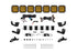 SS5 7-Pod CrossLink Mounting Kit for Prinsu/Sherpa Roof Racks, Pro Yellow Driving Diode Dynamics